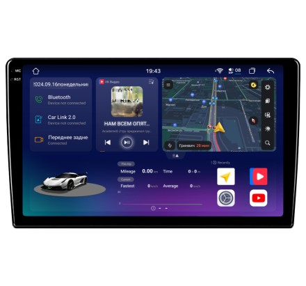 Магнитола для Hyundai Veloster 2019+ Compas S500 (Топ класс) 2K с модулем кругового обзора