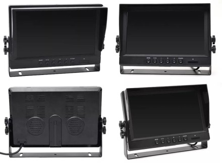 Видеорегистратор 9 дюймов с поддержкой 4 AHD-камер с разрешением экрана 1920х1080 (IPS) на скобе