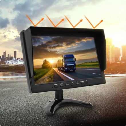 Видеорегистратор 10 дюймов с поддержкой 4 AHD-камер с разрешением экрана 1024х600 (IPS) на скобе