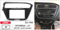 Рамка переходная HYUNDAI i-20 (2018+), левый руль, для дисплея 9 дюймов