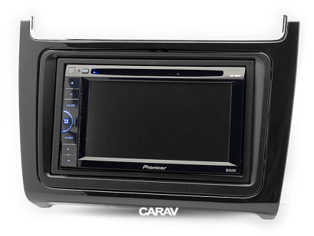 Рамка переходная 2din Volkswagen Polo (2014+) черный лак