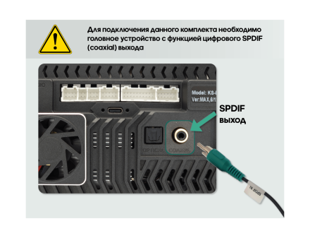 Комплект проводов для установки магнитолы в Hyundai, Kia SPDIF Direct Тип2