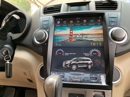 Головное устройство Toyota Highlander 2007-2013 (U40) Tesla-Style
