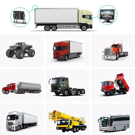 Видеорегистратор 7 дюймов с поддержкой 2 AHD-камер с разрешением экрана 1024*600 (IPS) на кронштейне (RCA)