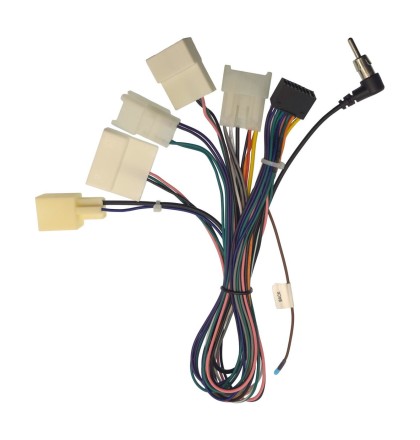 Комплект проводов для установки магнитолы в Toyota 1989 - 2022 (основ. 400 мм,, антенна, мультируль*2)