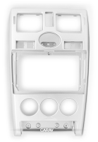 Рамка для установки в LADA Priora 2007-2014 (часы сверху / серебристая) дисплея 9 дюймов