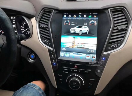 Штатная магнитола Hyundai Santa Fe III DM (12-19) (все комплектации) Tesla-Style
