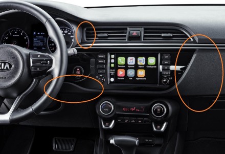 Рамка переходная KIA Rio, K2, KX Cross (17-20) для дисплея 10 дюймов 