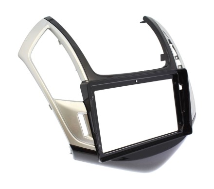Рамка переходная в CHEVROLET Cruze (2012-2016) для дисплея 9 дюймов (черно-серебристая)
