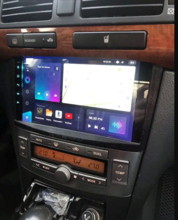 Рамка переходная в Toyota Avensis 2002-2008 для дисплея 9 дюймов, черная ТИП 2