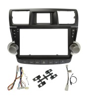 Установочный комплект в Toyota Highlander 2008 - 2013 c кнопкой аварийки, 9 дюймов, ТИП3